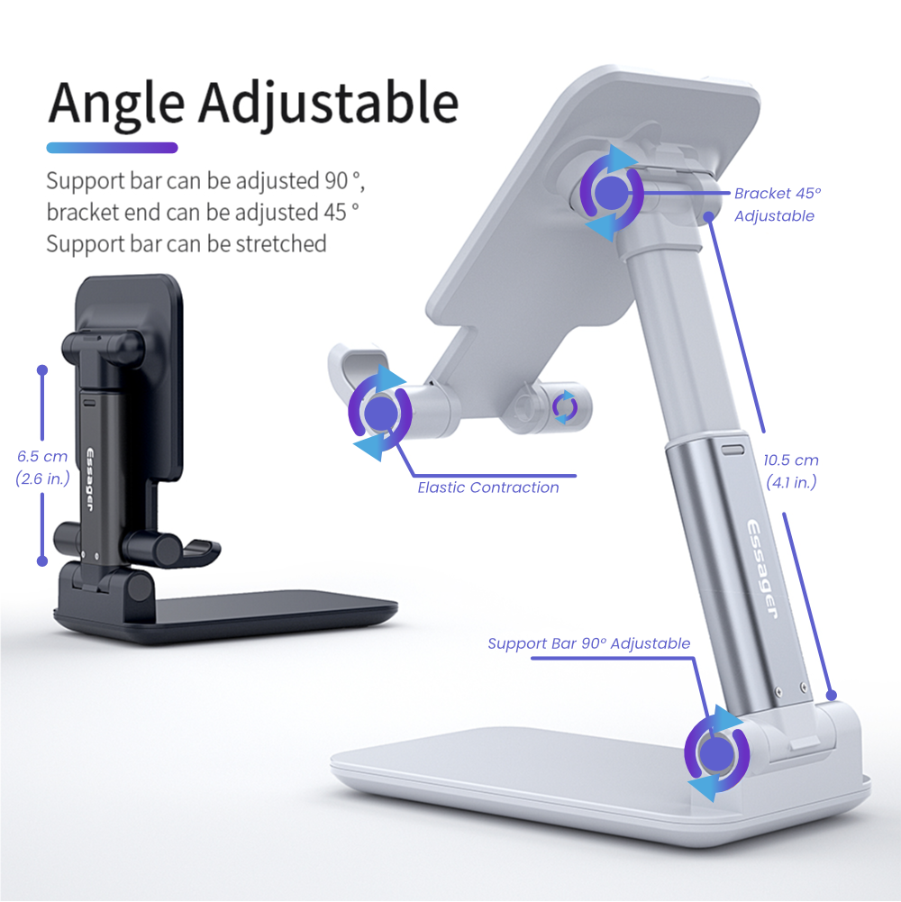 LAZY Adjustable Foldable Phone and Tablet Stand